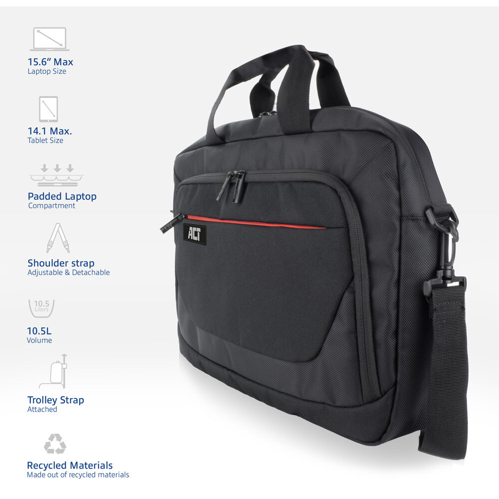 Geanta laptop ACT AC8570 Suburb, neagra, pentru laptopuri pana la 15,6", 420x320x70mm