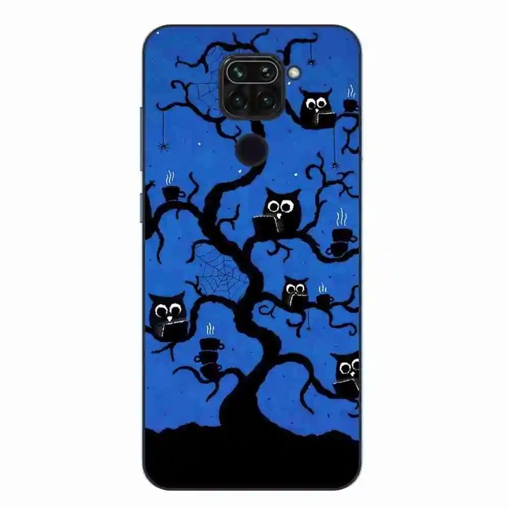 Husa compatibila cu Xiaomi Redmi Note 9 Silicon Gel Tpu Model Halloween Tree Owls