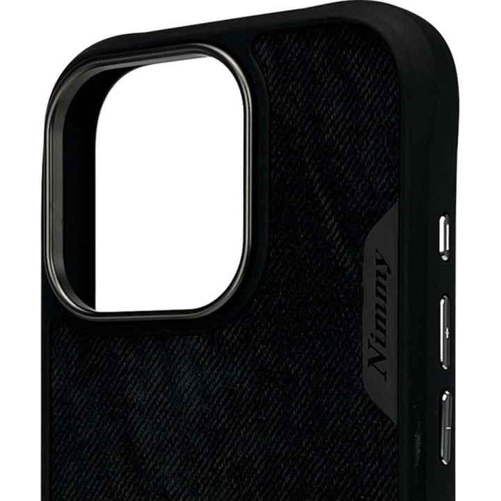 Husa Nimmy Big Eyed Pet 2.0 Panda pentru iPhone 16 Pro, negru