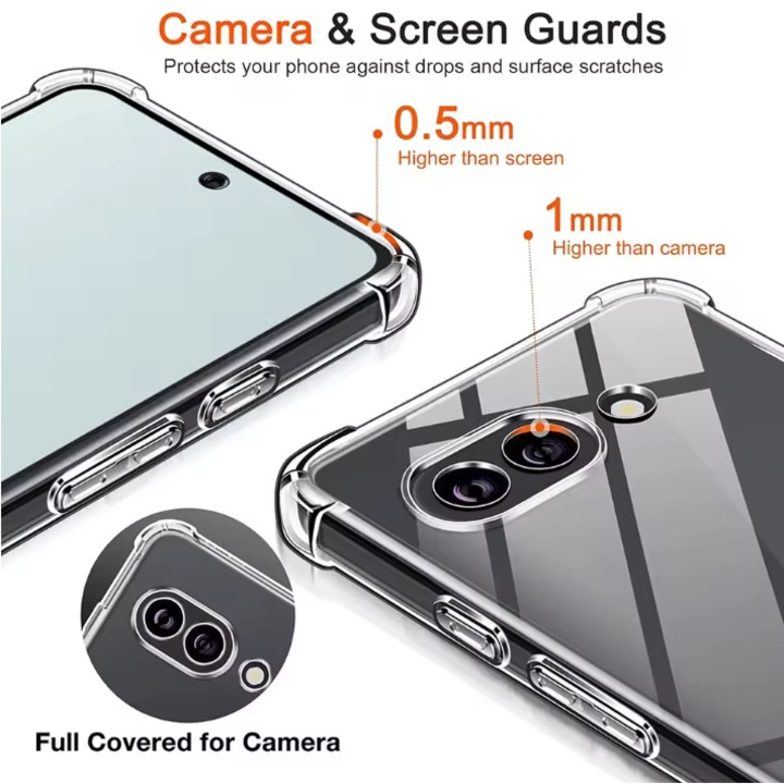 Husa protectie Mat-Tech compatibila cu Google Pixel 9a, Protectie Camera, Colturi anti-soc, Decupaje Precise, Rezistenta la impact, Transparenta
