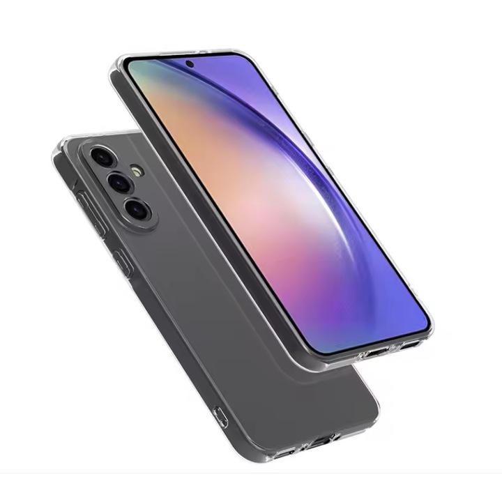 Защитен калъф Mat-Tech, съвместим със Samsung Galaxy A36 5G, Anti-shock, 2MM, Защита на камерата, Прецизни изрези, Устойчивост на удар, Повдигнати ръбове за защита на екрана, Прозрачен