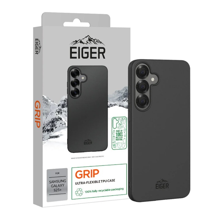 Husa Eiger Grip GRS compatibila cu Samsung Galaxy S25 Plus Black