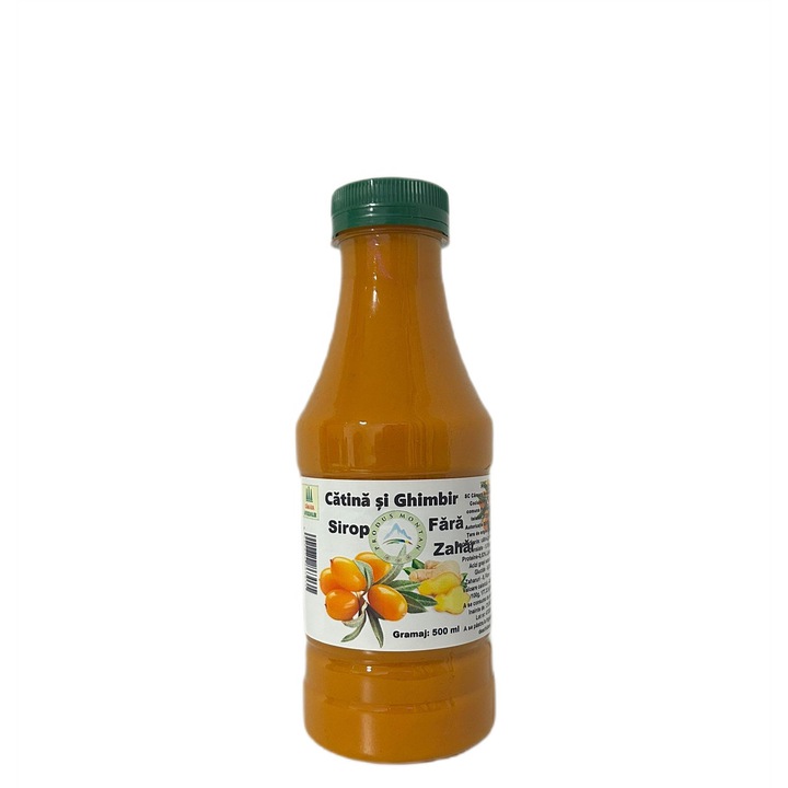 Sirop Natural de Catina si Ghimbir Fara Zahar, Produs Montan Camara Apusenilor 500 ml din Catina de Munte