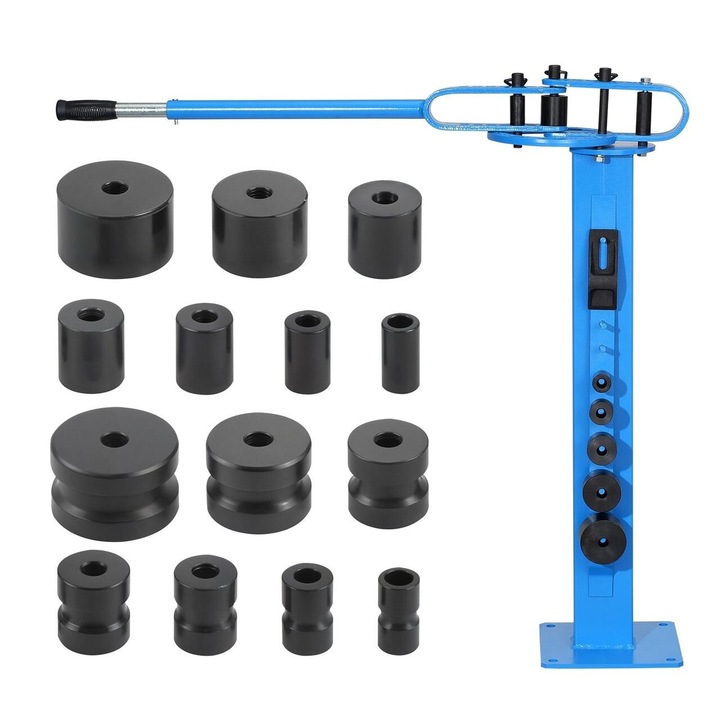 Dispozitiv manual de indoit tevi pana la 2", 14 matrite, Unghi max de indoire 200°, fixabil pe podea