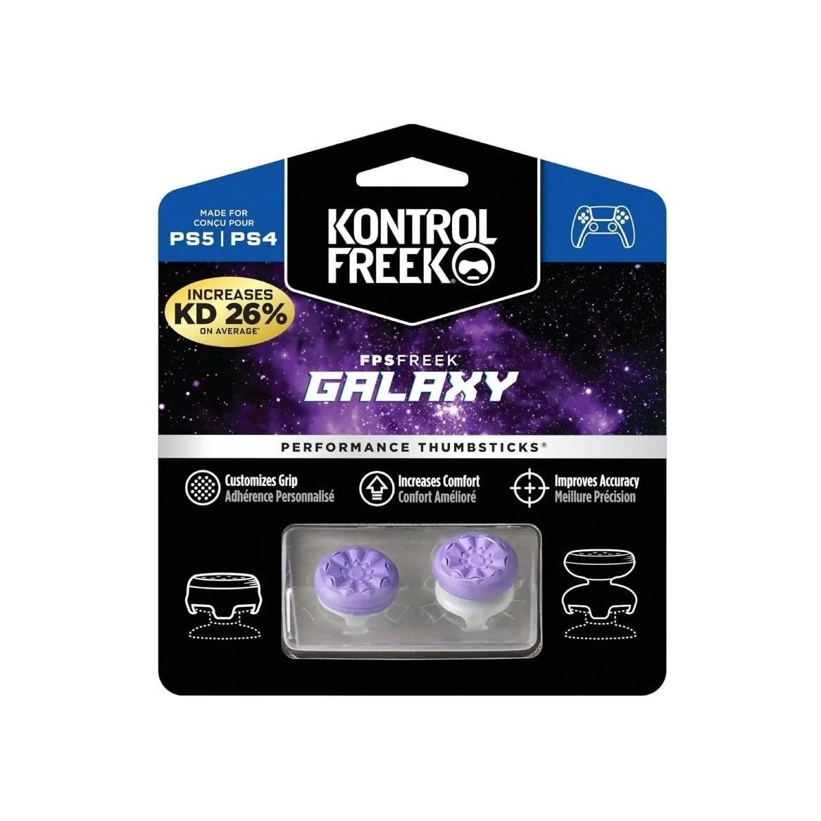 FPSフリーク Set 2 butoane gamepad KontrolFreek FPS Freek Galaxy, Purple, PS4
