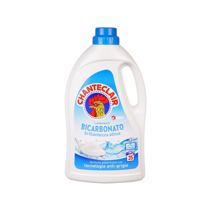 Detergent de rufe lichid Chante Clair Bicarbonat, formula concentrata, asigura stralucire rufelor, 1.575 L, 35 spalari