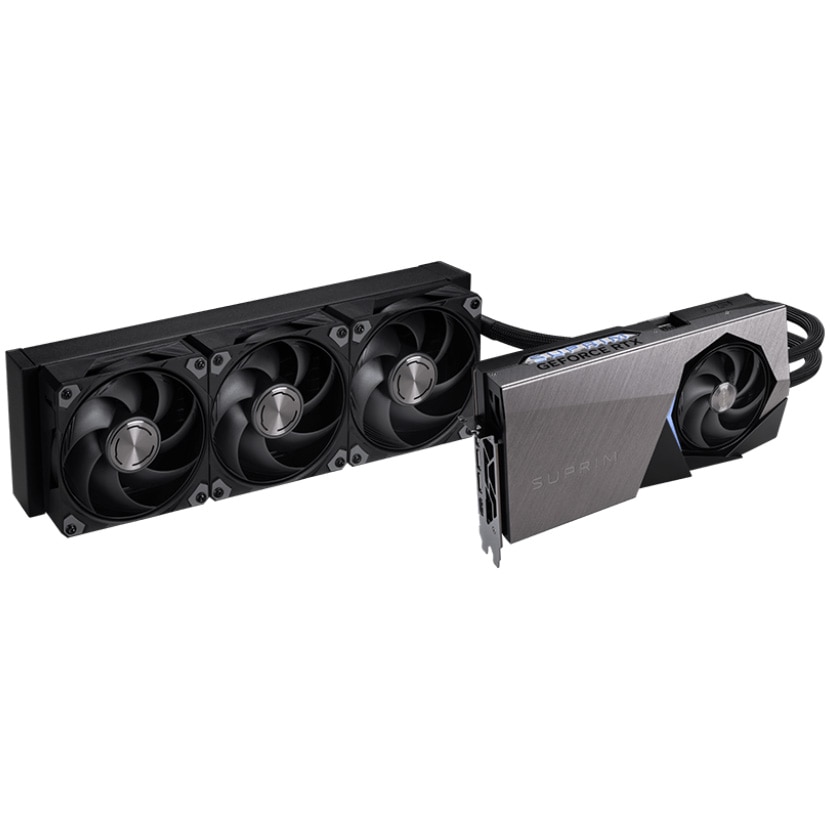 Placa video MSI GeForce RTX™ 5080 SUPRIM LIQUID SOC, 16GB GDDR7