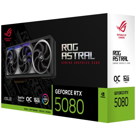 Placa video ASUS ROG Astral GeForce RTX™ 5080 OC Edition, 16GB