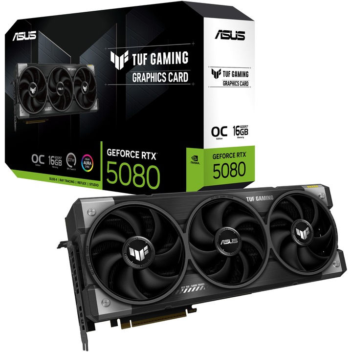 Видео карта ASUS TUF Gaming GeForce RTX™ 5080 OC Edition, 16GB GDDR7, 256-bit