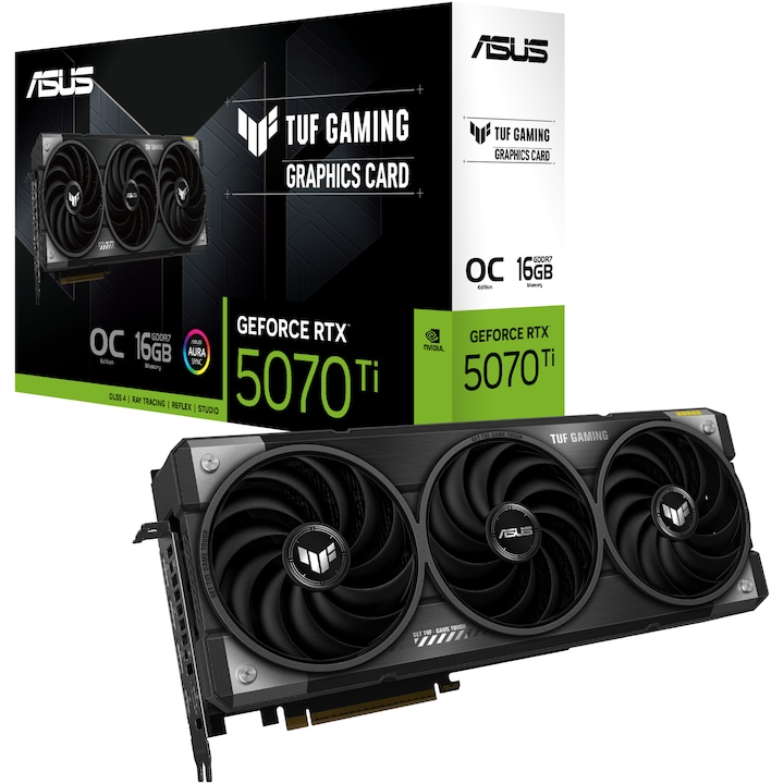 Видео карта ASUS TUF Gaming GeForce RTX™ 5070 Ti OC Edition, 16GB GDDR7, 256-bit