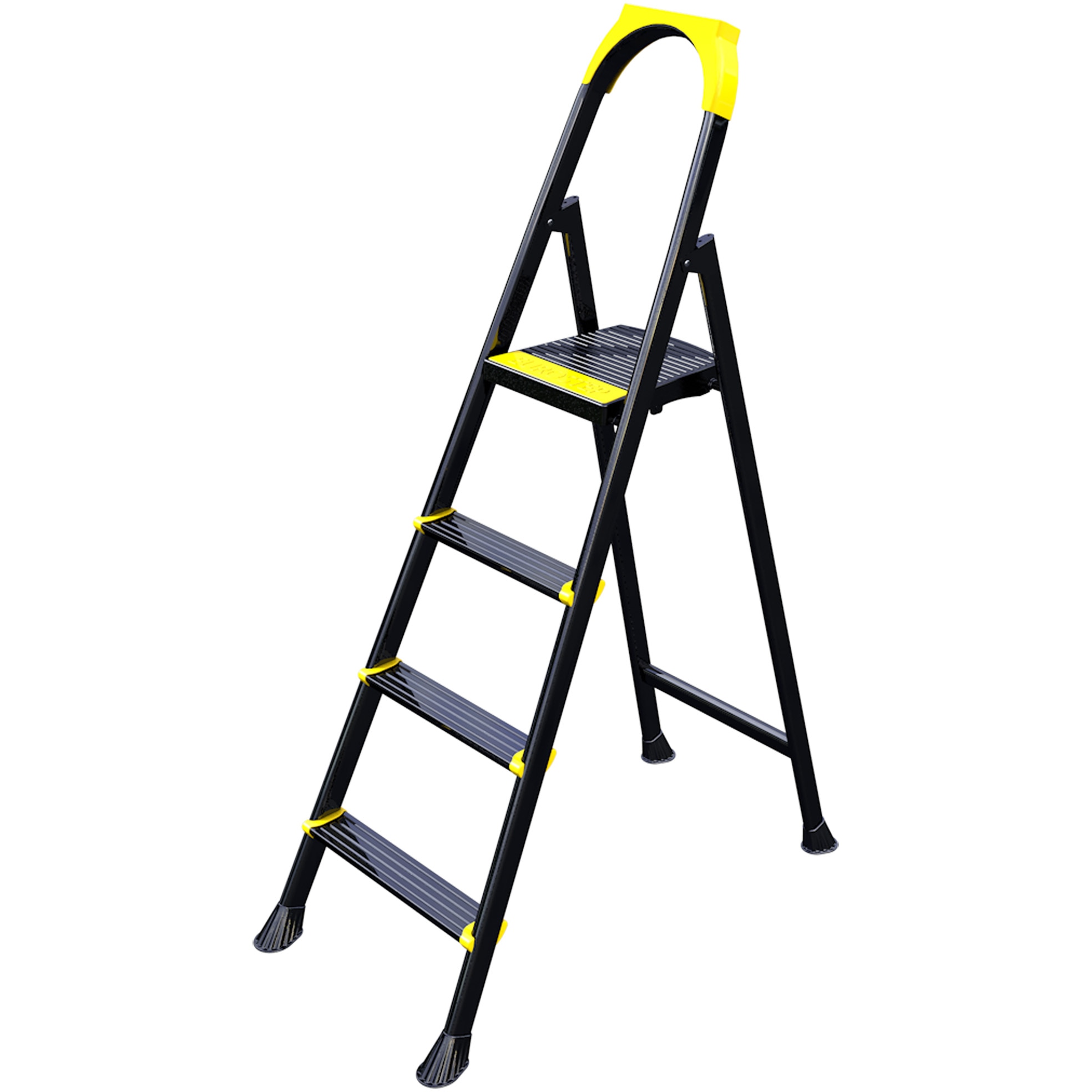 Scara otel pliabila simpla cu platforma 3+1 trepte Smart Stoarge 1502, 125 kg