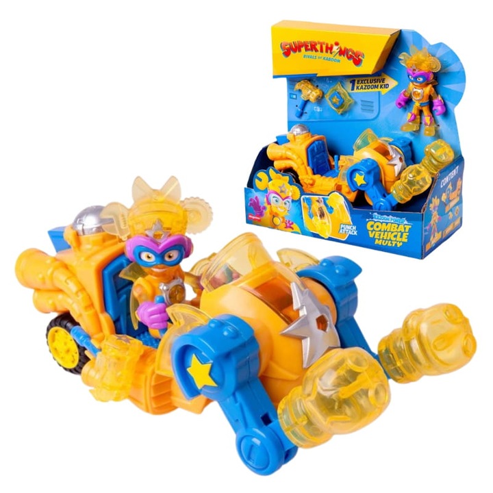 Комплект бойни превозни средства + Детска мултифигурка, магическа кутия, супер неща, Kazoom Power