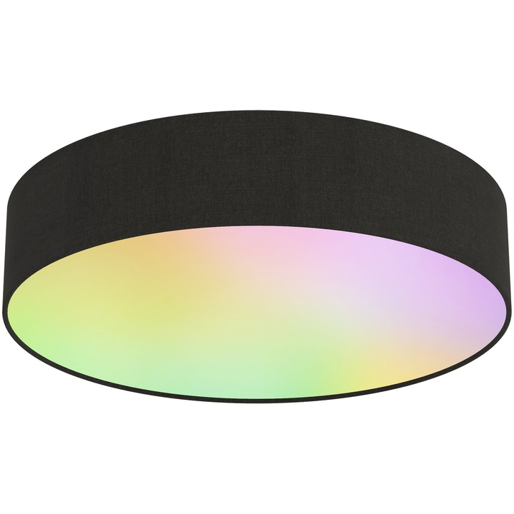 Smart RGBa LED ceiling light Calex, Wi-Fi, Bluetooth, 14W, 750 lm, Dimmablea, white and colored light (3000-6500K), 30cm, Black, Energy class F