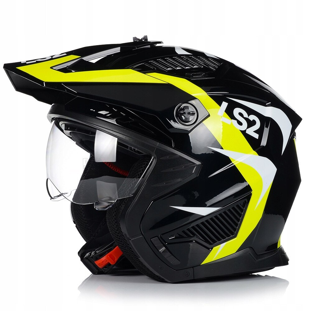 Casca Moto, LS2 OF606 Drifter Triality, Galben/Negru, Protectie UV