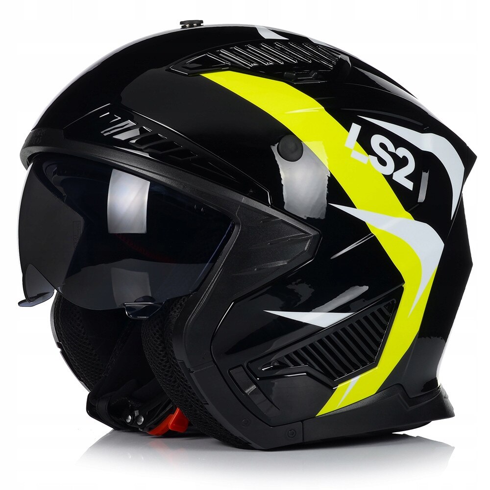 Casca Moto, LS2 OF606 Drifter Triality, Galben/Negru, Protectie UV