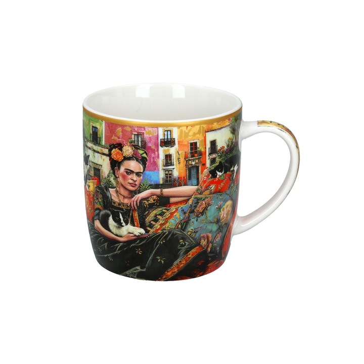 Чаша F. Kahlo, Автопортрет, с метална опаковка, 300 мл