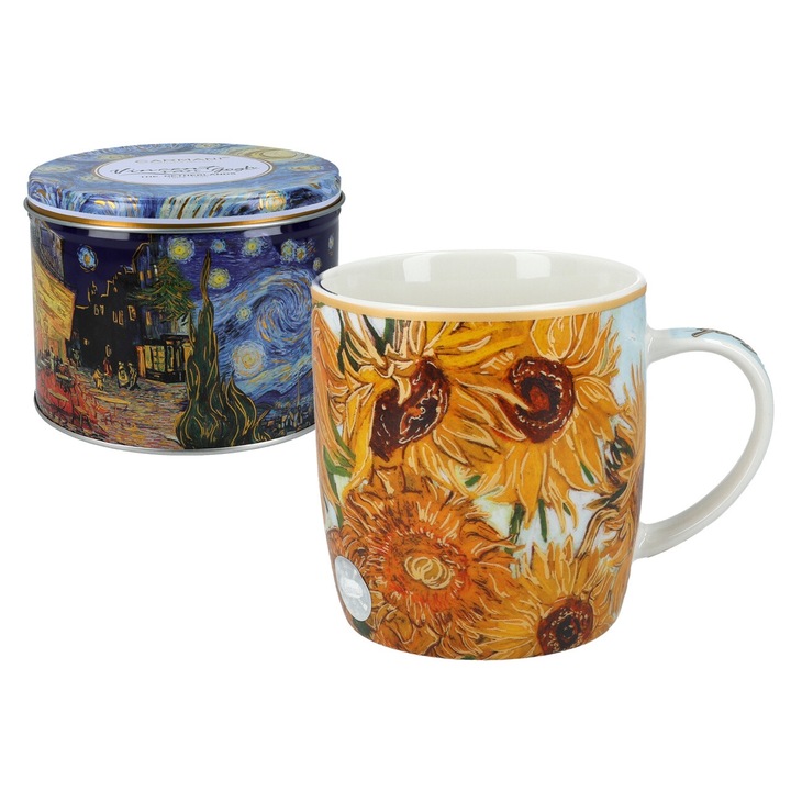 Cana cu capac, CARMANI, Van Gogh, Floarea soarelui, 300ml