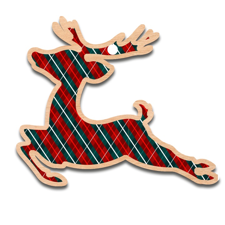 Figurina decorativa Craciun, PoStar, ren, 5mm, 1 bucata