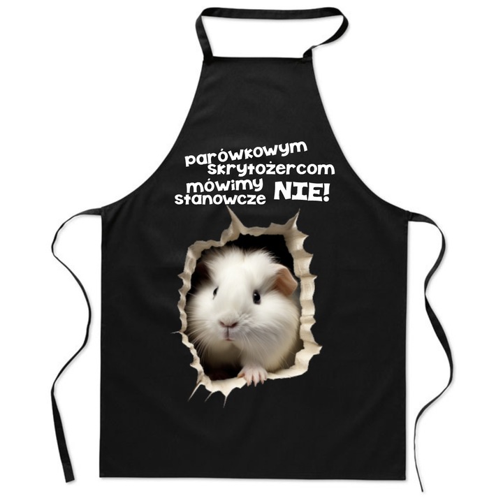 Fartuch de bucatarie din bumbac, PoStar, cu imprimeu amuzant, negru, pentru gratar