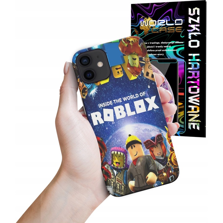 Telefontok, World Case, Szilikon, iPhone 11-hez, ROBLOX mintás, Többszínű