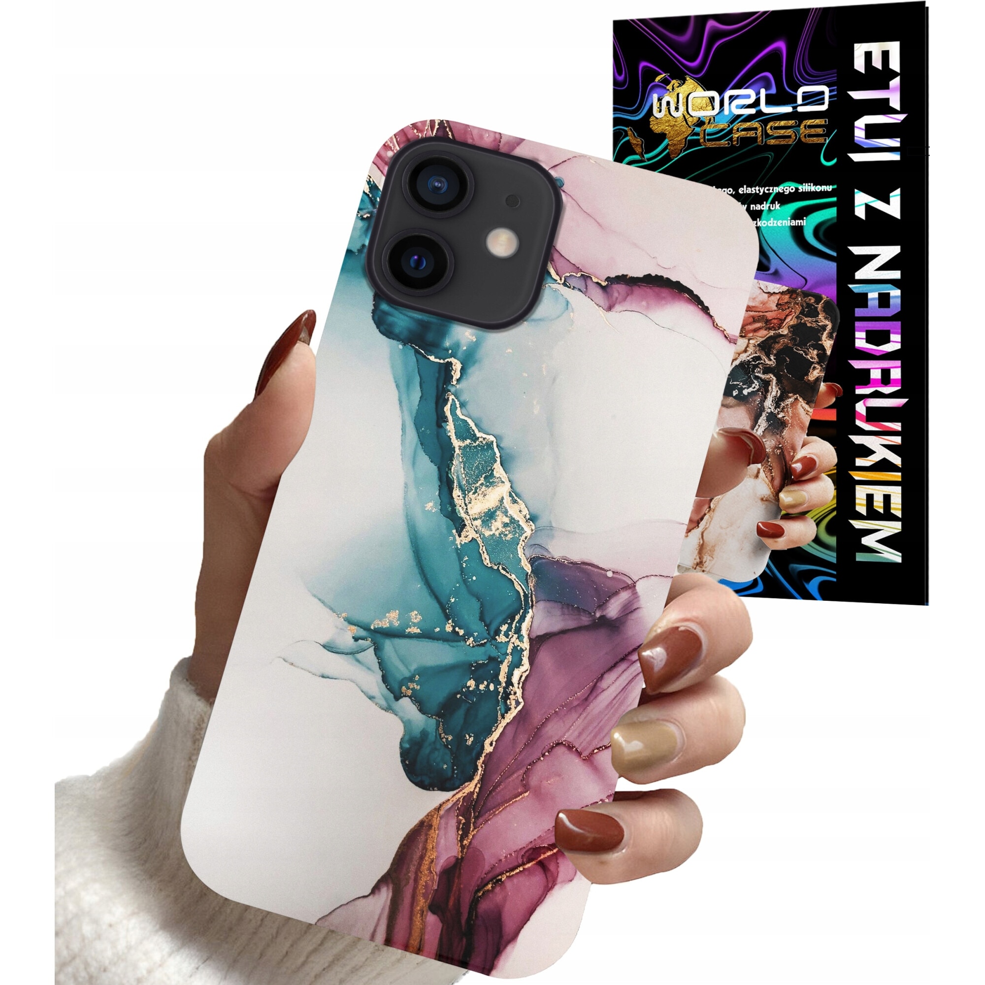Husa telefon, World Case, Silicon, Pentru iPhone 11, Model marmura
