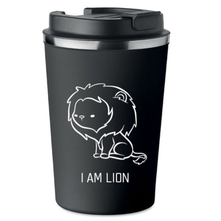 Термо чаша PoStar I AM LION 350 мл, с печат
