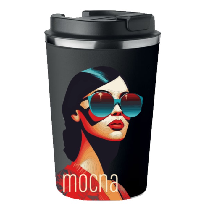 Термо чаша PoStar MOCNA 350 мл, с печат, за кафе