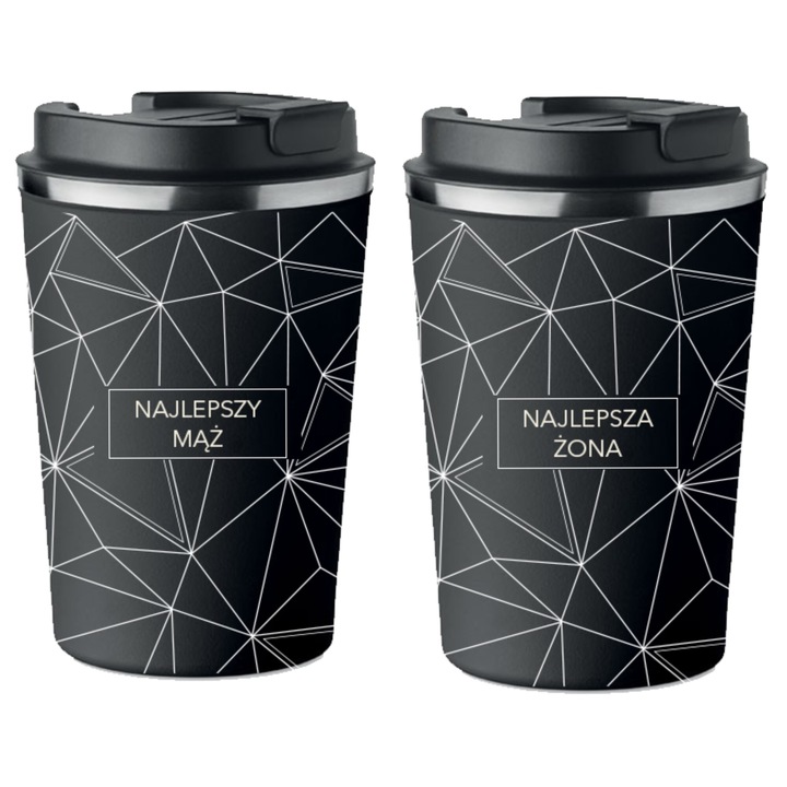 Set 2 cani termice PoStar, 350ml, multicolor