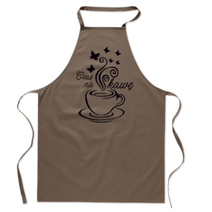 Sorturi bucatarie PoStar Fartuch Z Nadrukiem Czas Na Kawe, bumbac, unisex, multicolor