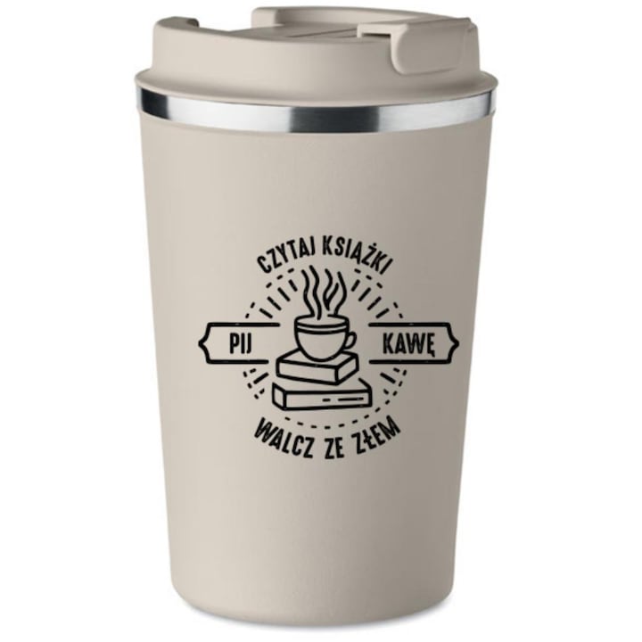 Термо чаша PoStar, 350 мл, бежова