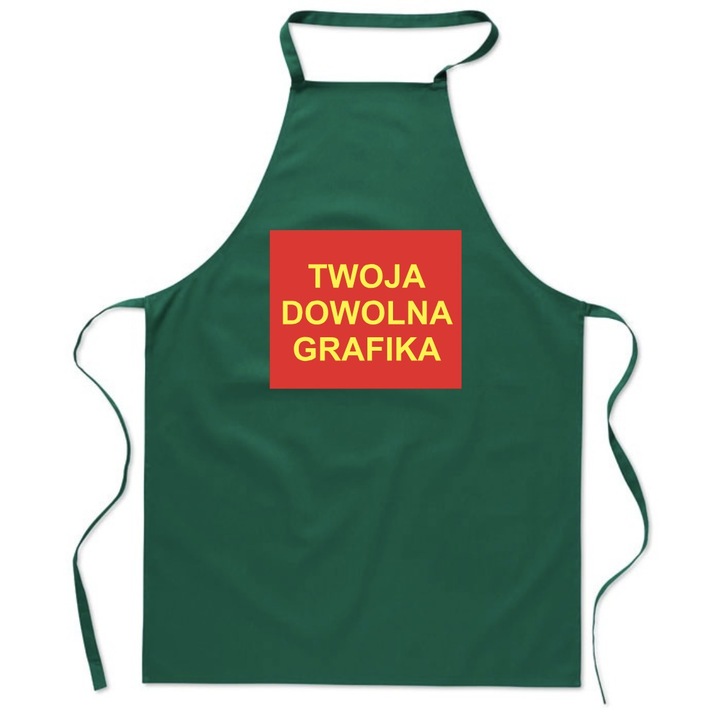 Fartuch de bucatarie personalizat, PoStar, verde, cu grafica la alegere