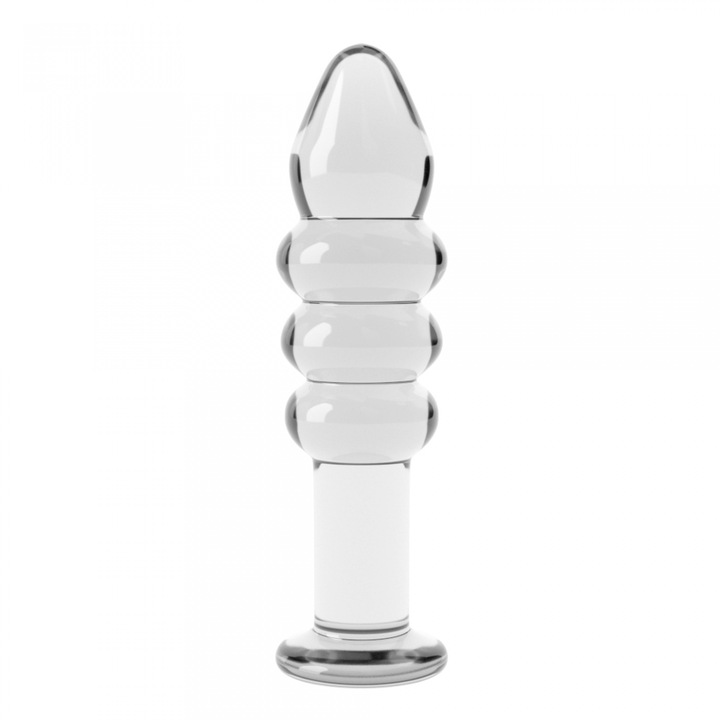 Вибратор, LOVETOY 5.5 инча, прозрачно стъкло, размери 5.5x1.35x4.8 инча, луксозна опаковка