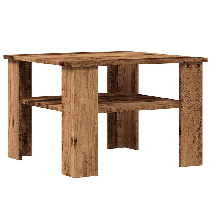 Масичка за кафе от старо дърво vidaXL, 60x60x42 см, Инженерна дървесина, 9.85 Kg 855794