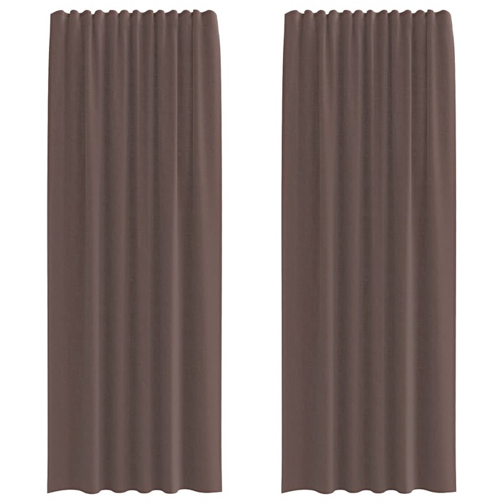 vidaXL 2 db barna voile függönyök rúd zsebekkel 0.25 kg 4102175 4102175