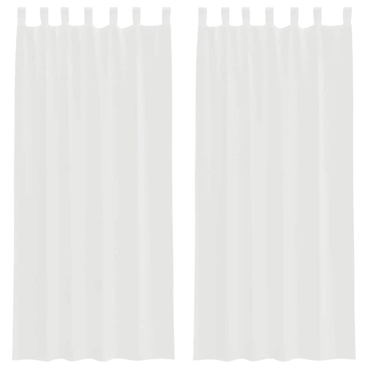 vidaXL 2 db fehér fátyolfüggönyök hurokkal 140x225 cm 0.29 kg 4102333