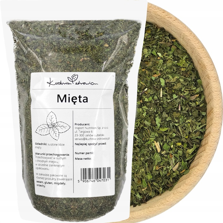 Menta - Kuchnia Zdrowia - Uscat - Aromatizat - Vegan - Natural - Fara aditivi inutili - Ambalare :250 grame