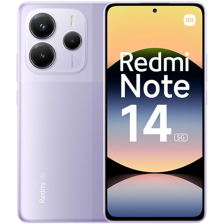 Смартфон Xiaomi Redmi Note 14 5G, 6GB, 128GB, Lavender Purple