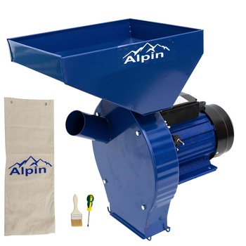 Moara ALPIN-CUVA MARE 3.8KW, 300kg/h, 100%CUPRU, cu ciocanele macinat cereale si stiuleti Moara ALPIN-CUVA MARE 3.8KW, 300kg/h, 100%CUPRU, cu ciocanele macinat cereale si stiuleti