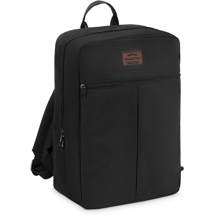 Туристическа раница за самолет Wizzair/Ryanair, Zagatto, кордура, черна, 40x20x25см, 20L