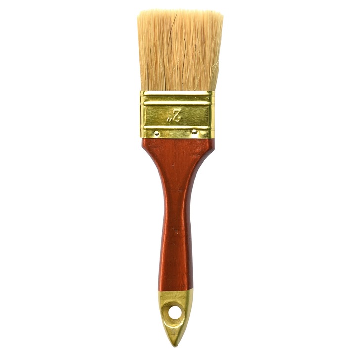 Pensula de vopsit Flexol 2'' (50 mm), natural, rezistent la solventi, maner din lemn