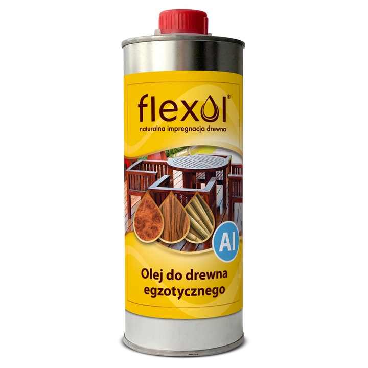 Ulei pentru lemn FLEXOL, 0,5 L, natural, culoare chihlimbar, aplicare usoara