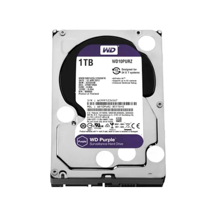 Hard Drive RobiCam WD Purple, 1TB
