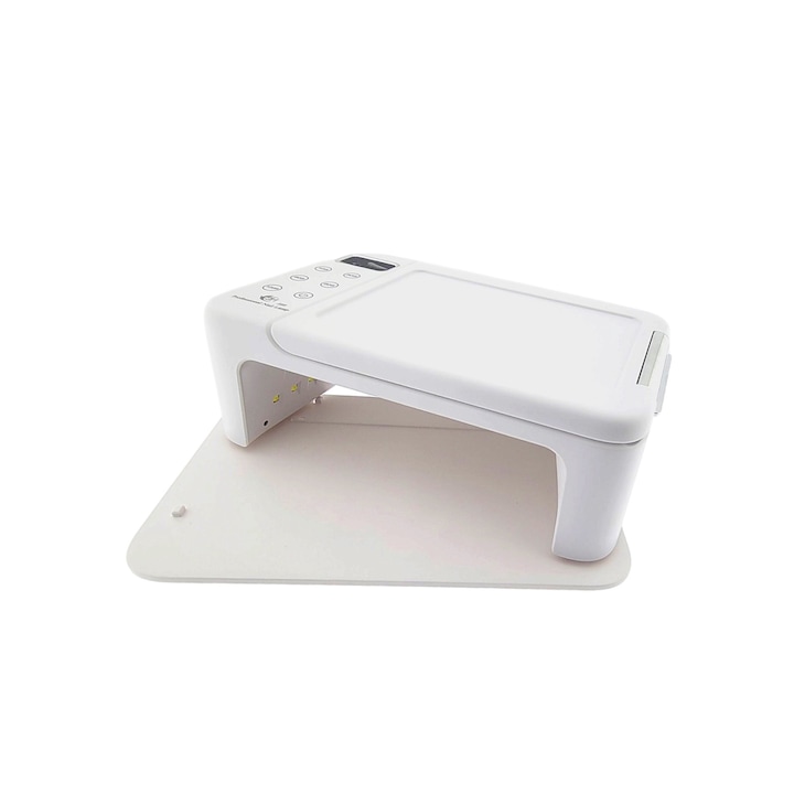 Lampa de unghii LED / UV Sun Z22 (2 in 1) 350 W, cu cotiera si raft captusit