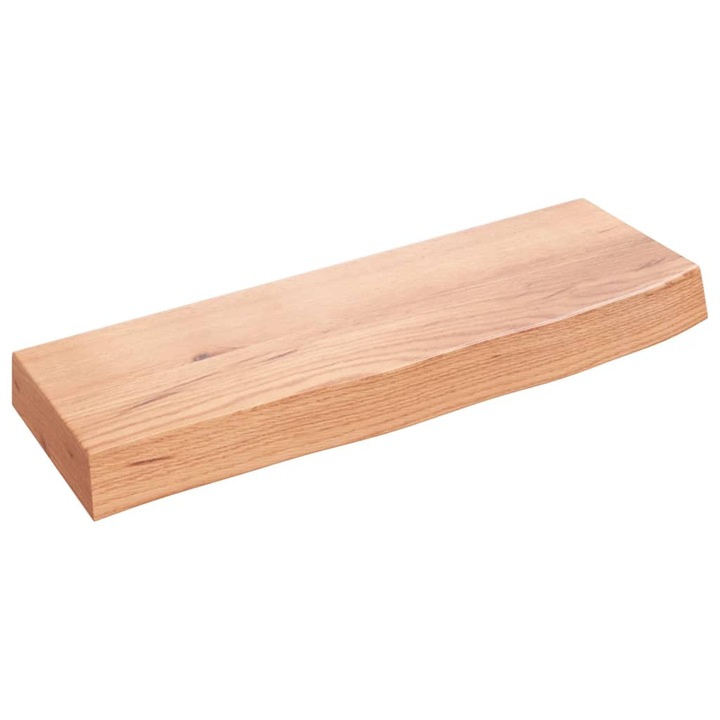 VidaXL világosbarna kezelt tömör tölgyfa fali polc 60x20x6 cm 363643