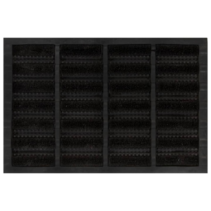 VidaXL négyszögletes gumi és kókuszrost lábtörlő 40 x 60 cm 155662