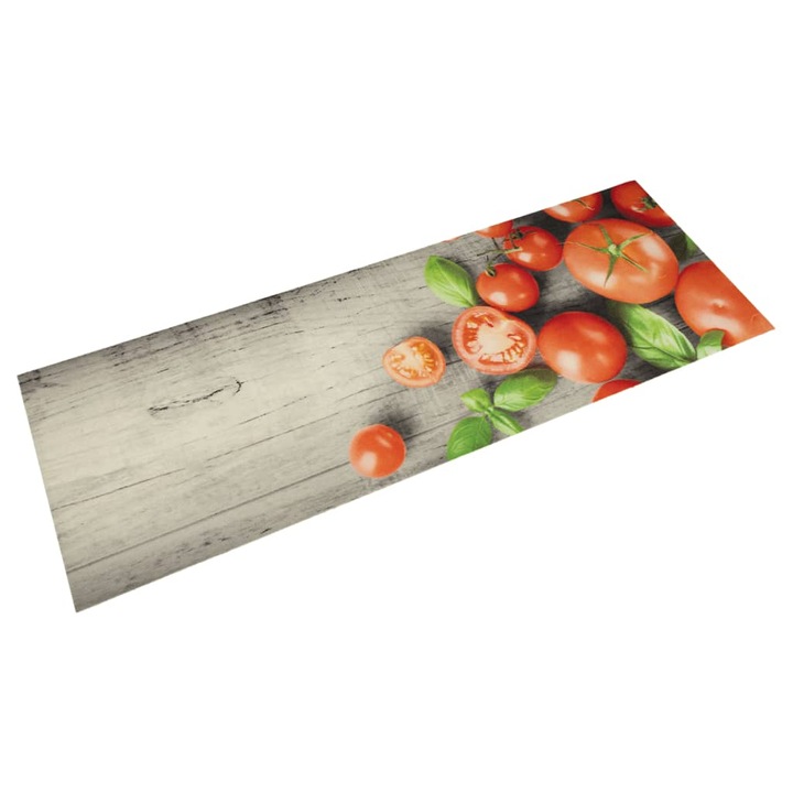 VidaXL mosható paradicsommintás bársony konyhaszőnyeg 45 x 150 cm 4005620