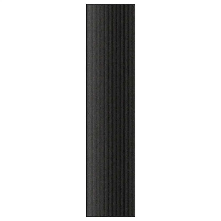 VidaXL lábtörlő csíkos fekete és szürke 115x500 cm 4105600