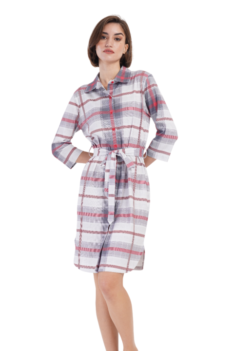 Rochita de casa bumbac Vienetta, Kare, multicolor