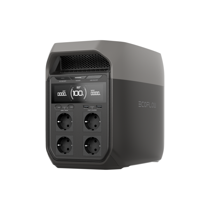 Statie de incarcare portabila EcoFlow Delta 3 1kWh LiFePO4 1800W UPS 10ms IP65 protectie BMS