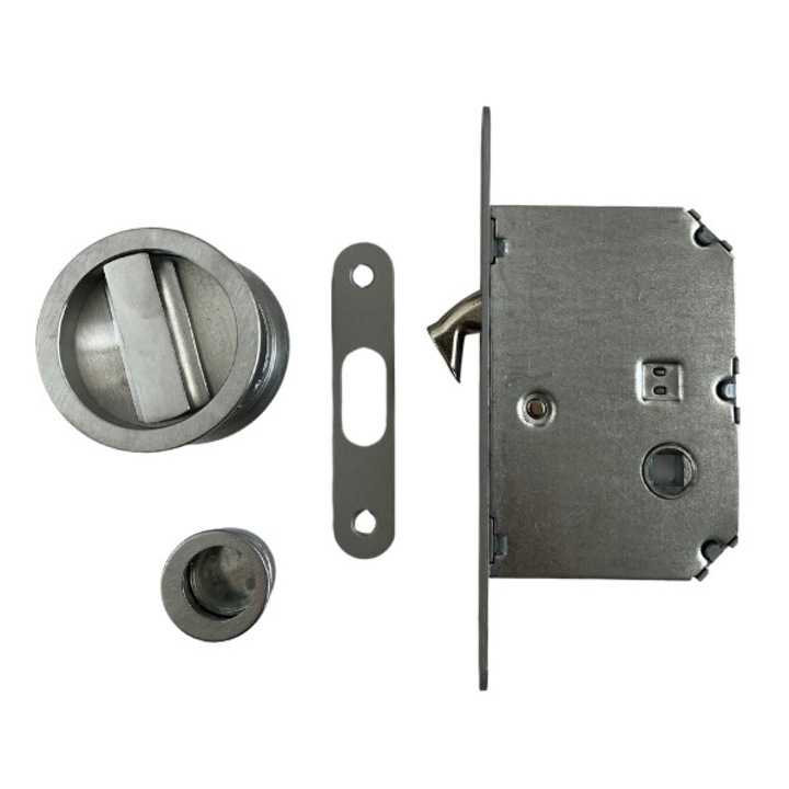 Set usi glisante Fimet 3666, cu maner, crom satinat